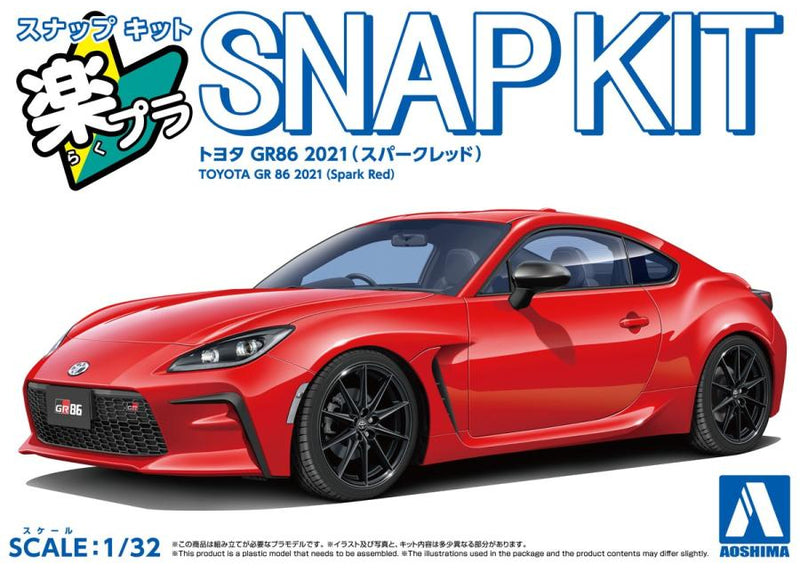 1/32 Toyota GR 86 2021 (Spark Red) (Aoshima The Snap Kit Series No.10-SR)