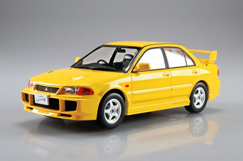 1/24 Mitsubishi CE9A LANCER GSR EvolutionⅢ 1995 Dandelion Yellow (Aoshima 1/24 SNAPCAR No.04-DY)