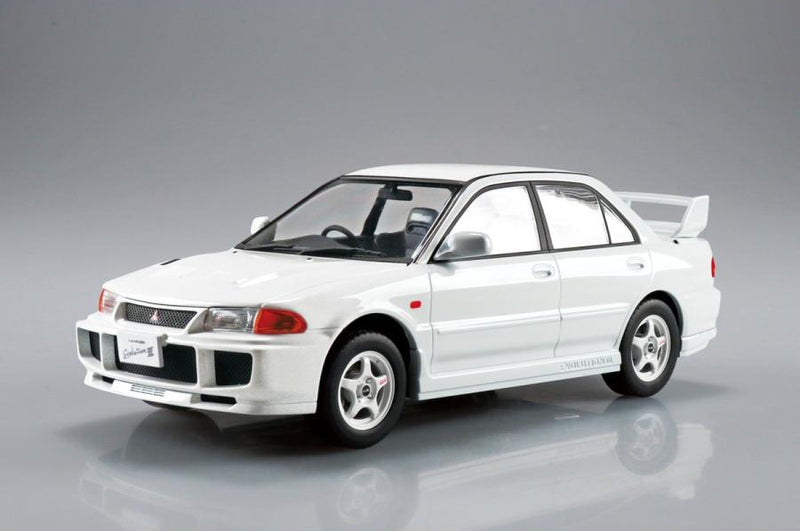 1/24 Mitsubishi CE9A LANCER GSR EvolutionⅢ 1995 Scotia White (Aoshima 1/24 SNAPCAR No.04-SW)