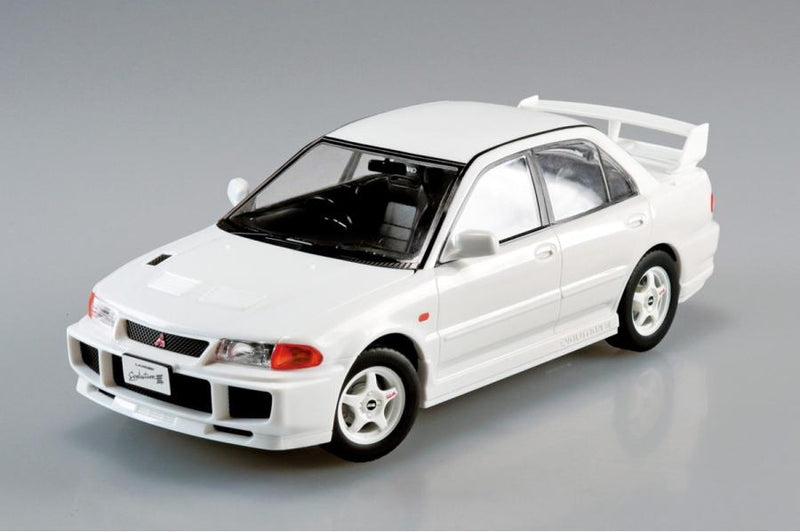 1/24 Mitsubishi CE9A LANCER GSR EvolutionⅢ 1995 Scotia White (Aoshima 1/24 SNAPCAR No.04-SW)