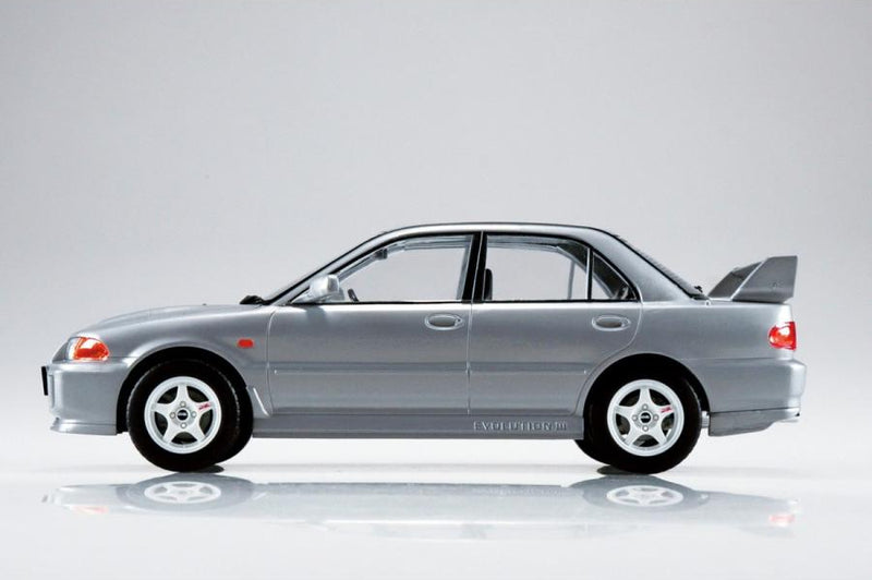 1/24 Mitsubishi CE9A LANCER GSR EvolutionⅢ 1995 Queen's Silver (Aoshima 1/24 SNAPCAR No.04-QS)