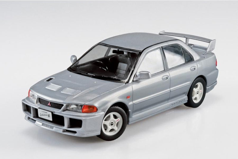 1/24 Mitsubishi CE9A LANCER GSR EvolutionⅢ 1995 Queen's Silver (Aoshima 1/24 SNAPCAR No.04-QS)