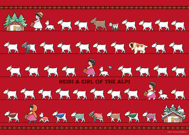 AppleOne Jigsaw Puzzle 500 Pieces - Heidi, Girl of the Alps - Wait and See (Four Seasons) (No.500-326)