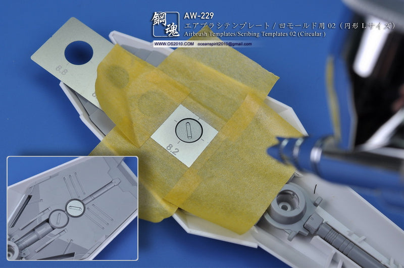 Madworks AW229 Airbrush Templates / Scribing Templates 02 (Circular)