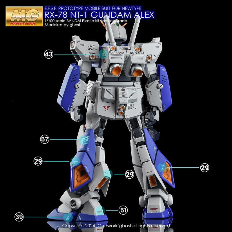 G-Rework Decal - MG RX-78 NT-1 Gundam NT-1 2.0 Use