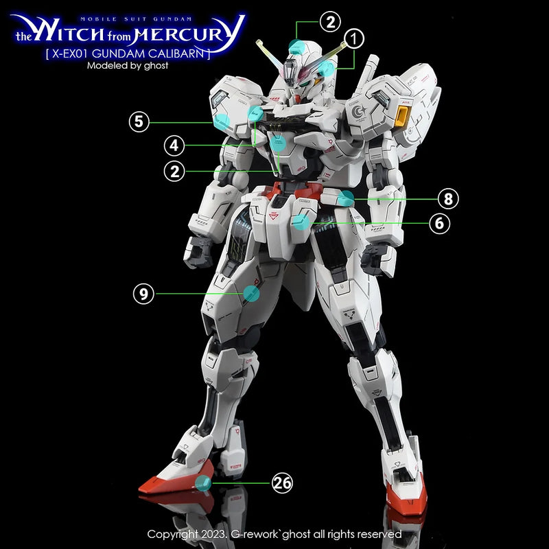 G-Rework Decal - HG Witch from Mercury Gundam Calibarn Use