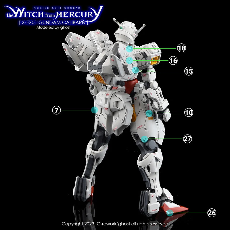G-Rework Decal - HG Witch from Mercury Gundam Calibarn Use