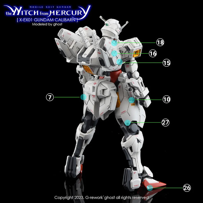 G-Rework Decal - HG Witch from Mercury Gundam Calibarn Use