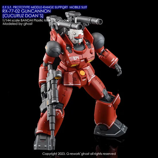 G-Rework Decal - HG Gundam Cucuruz Doan's Island RX-77-2 Guncannon Use