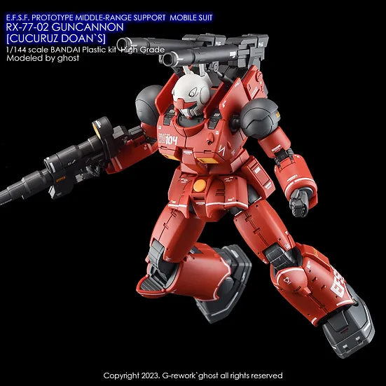 G-Rework Decal - HG Gundam Cucuruz Doan's Island RX-77-2 Guncannon Use
