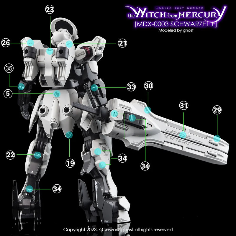 G-Rework Decal - HG Witch from Mercury Gundam Calibarn Use - Argama ...