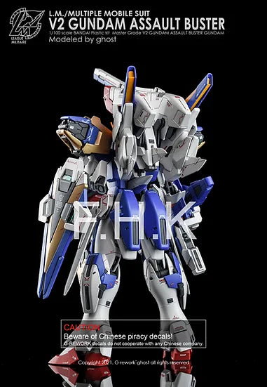 G-Rework Decal - MG LM314V23/24 V2 Gundam Assault Buster Ver.Ka Use