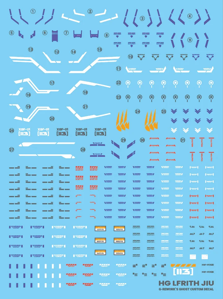 G-Rework Decal - HG Witch from Mercury Gundam Lfrith Jiu Use