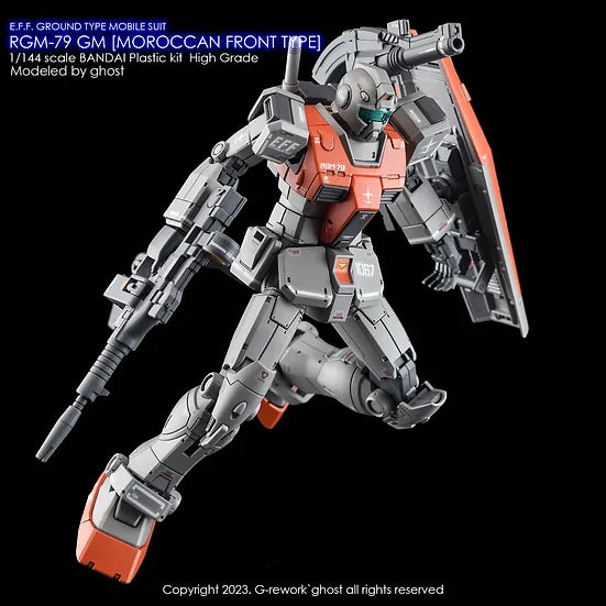 G-Rework Decal - HG Gundam Cucuruz Doan's Island RGM-79 GM Moroccan Front Type Use