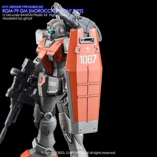 G-Rework Decal - HG Gundam Cucuruz Doan's Island RGM-79 GM Moroccan Front Type Use