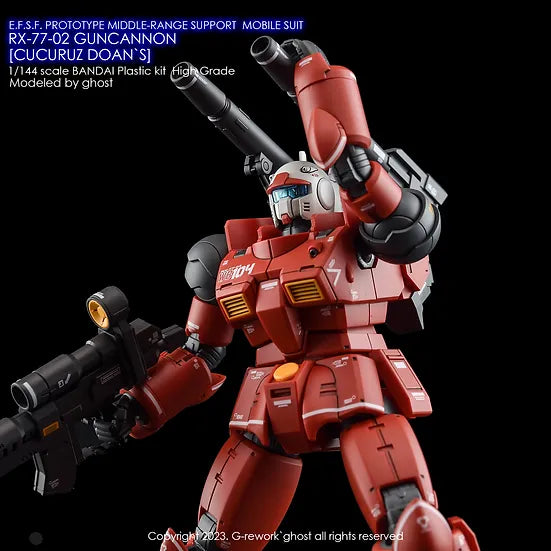 G-Rework Decal - HG Gundam Cucuruz Doan's Island RX-77-2 Guncannon Use