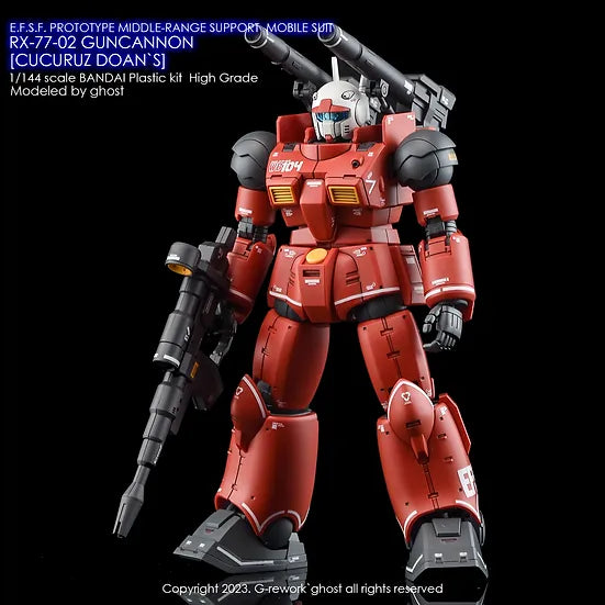G-Rework Decal - HG Gundam Cucuruz Doan's Island RX-77-2 Guncannon Use