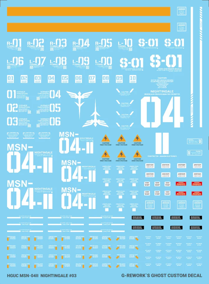 G-Rework Decal - HGUC MSN-04II Nightingale Use