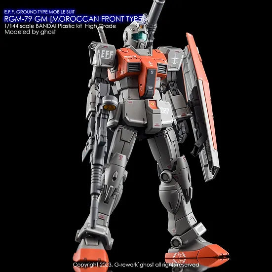 G-Rework Decal - HG Gundam Cucuruz Doan's Island RGM-79 GM Moroccan Front Type Use