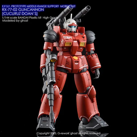 G-Rework Decal - HG Gundam Cucuruz Doan's Island RX-77-2 Guncannon Use