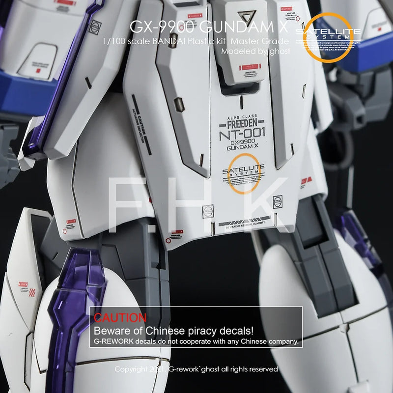G-Rework Decal - MG GX-9900 X Gundam Use