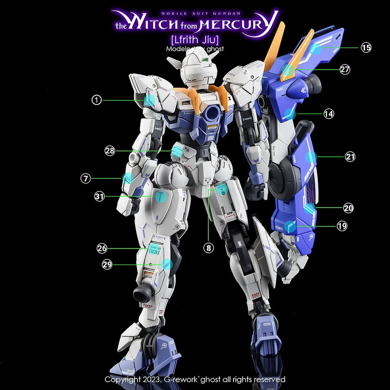 G-Rework Decal - HG Witch from Mercury Gundam Lfrith Jiu Use