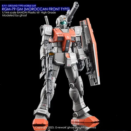 G-Rework Decal - HG Gundam Cucuruz Doan's Island RGM-79 GM Moroccan Front Type Use
