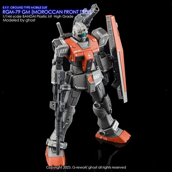 G-Rework Decal - HG Gundam Cucuruz Doan's Island RGM-79 GM Moroccan Front Type Use