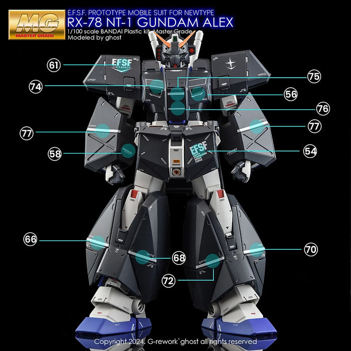 G-Rework Decal - MG RX-78 NT-1 Gundam NT-1 2.0 Use
