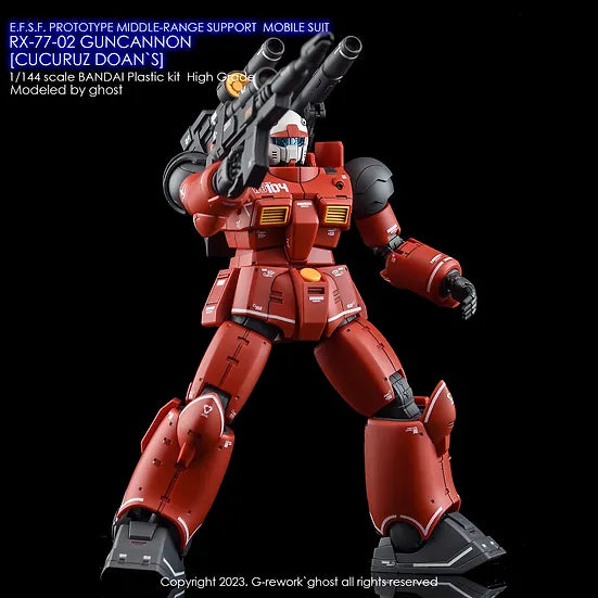 G-Rework Decal - HG Gundam Cucuruz Doan's Island RX-77-2 Guncannon Use