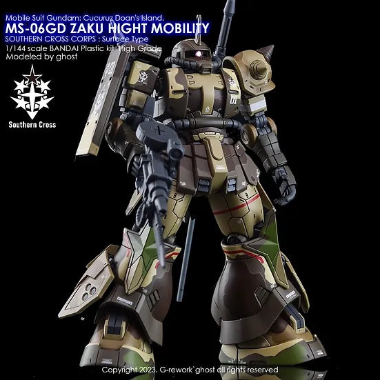 G-Rework Decal - HG Gundam Cucuruz Doan's Island MS-06GD Zaku High