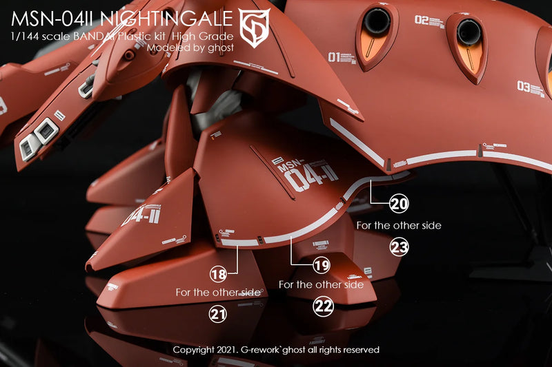 G-Rework Decal - HGUC MSN-04II Nightingale Use