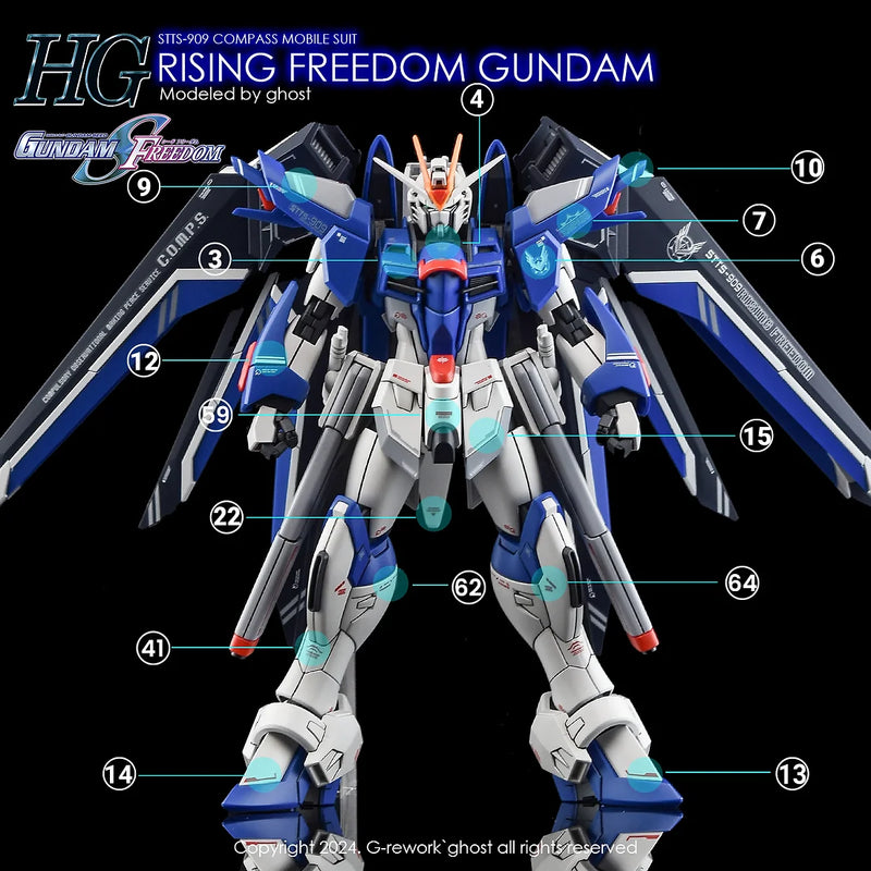 G-Rework Decal - HGCE STTS-909 Rising Freedom Gundam Use
