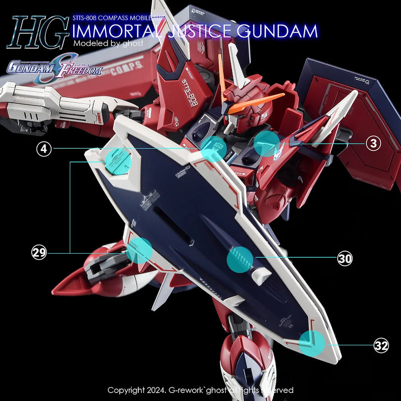 G-Rework Decal - HGCE STTS-808 Immortal Justice Gundam Use