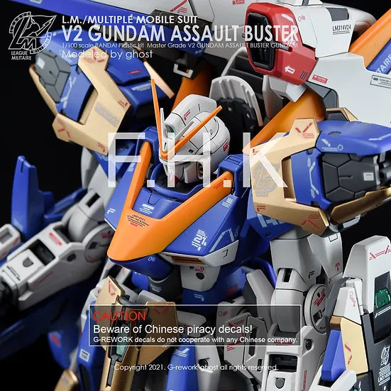 G-Rework Decal - MG LM314V23/24 V2 Gundam Assault Buster Ver.Ka Use