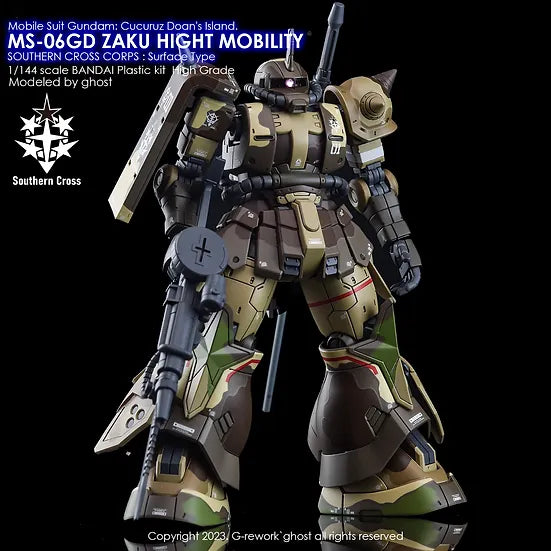 G-Rework Decal - HG Gundam Cucuruz Doan's Island MS-06GD Zaku High Mobility (Surface Type) Use