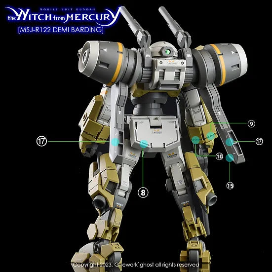 G-Rework Decal - HG Witch from Mercury Demi Barding (DEMI SERIES) Use