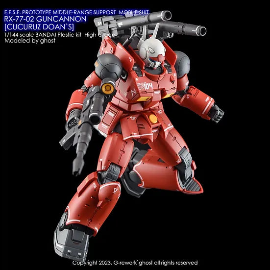 G-Rework Decal - HG Gundam Cucuruz Doan's Island RX-77-2 Guncannon Use