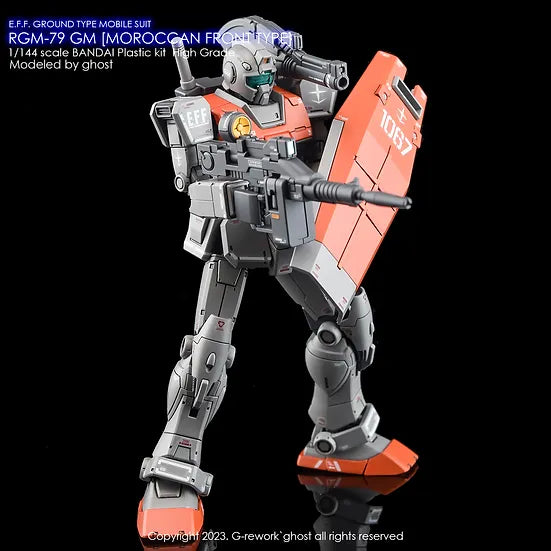 G-Rework Decal - HG Gundam Cucuruz Doan's Island RGM-79 GM Moroccan Front Type Use