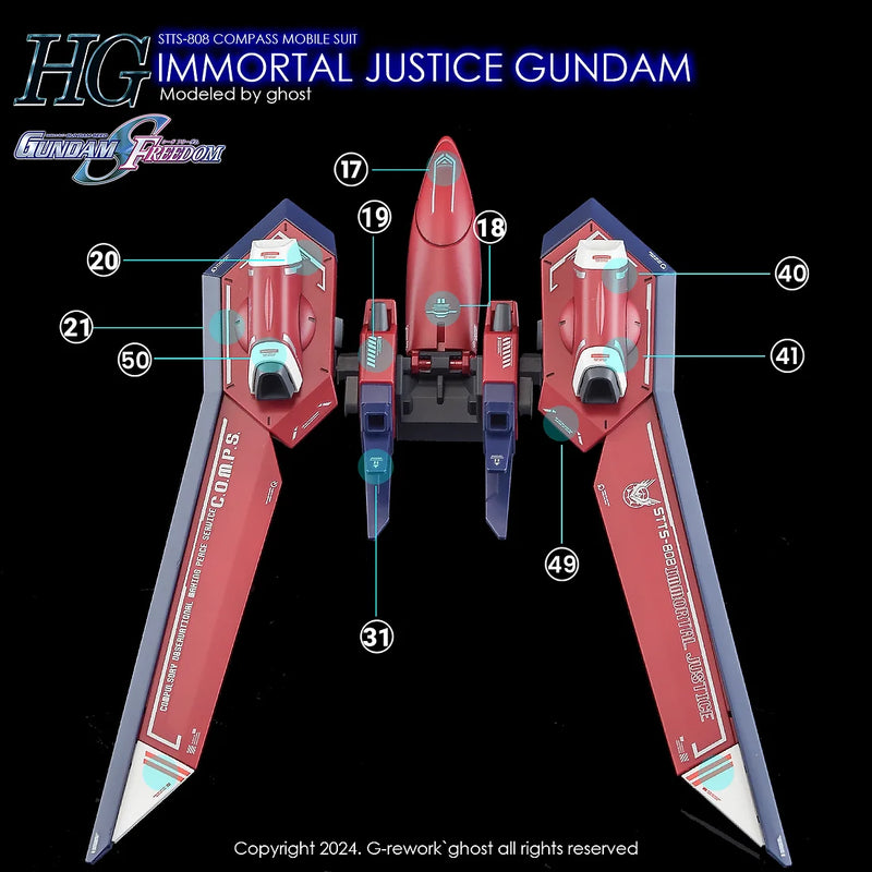 G-Rework Decal - HGCE STTS-808 Immortal Justice Gundam Use