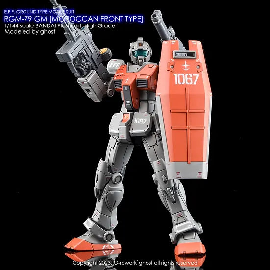 G-Rework Decal - HG Gundam Cucuruz Doan's Island RGM-79 GM Moroccan Front Type Use