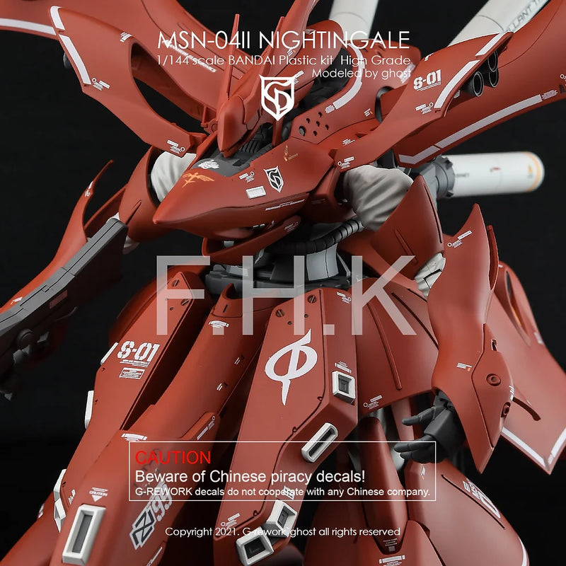G-Rework Decal - HGUC MSN-04II Nightingale Use