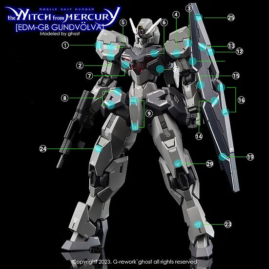 G-Rework Decal - HG Witch from Mercury Gundvolva Use