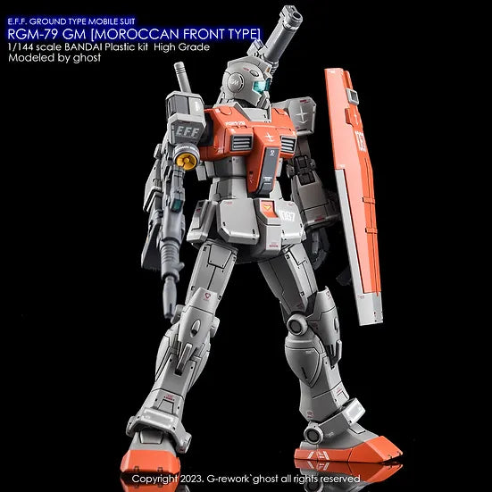 G-Rework Decal - HG Gundam Cucuruz Doan's Island RGM-79 GM Moroccan Front Type Use