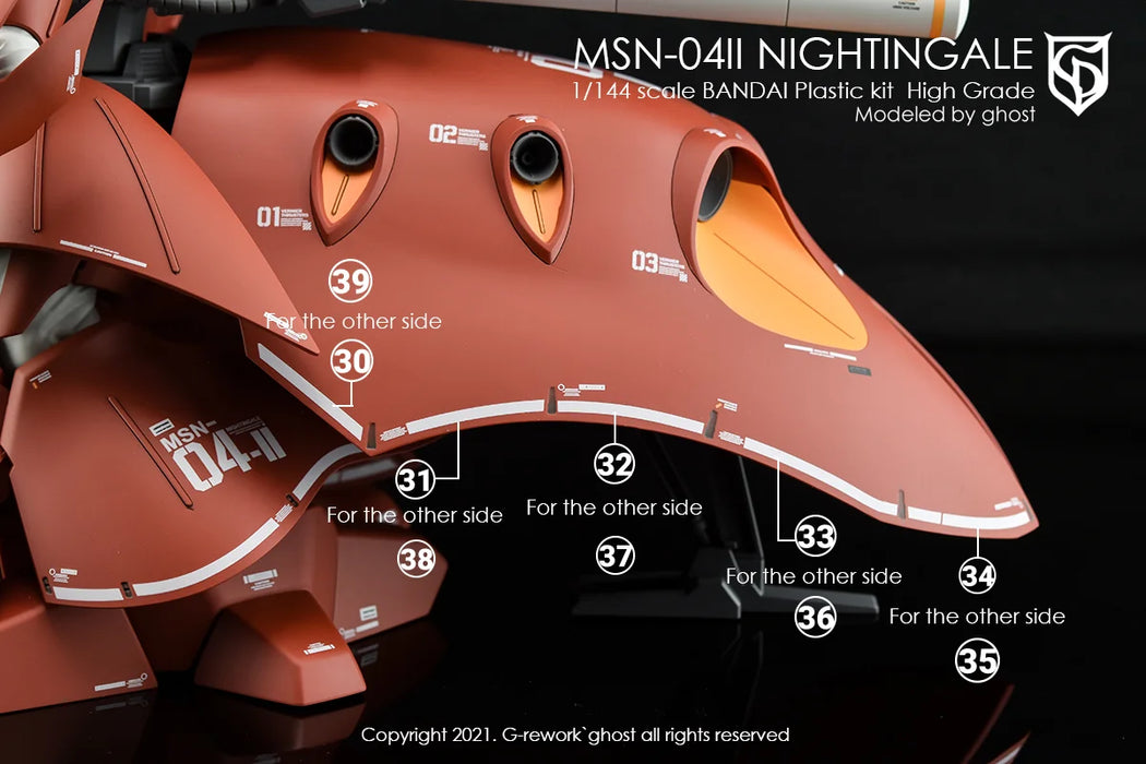 G-Rework Decal - HGUC MSN-04II Nightingale Use