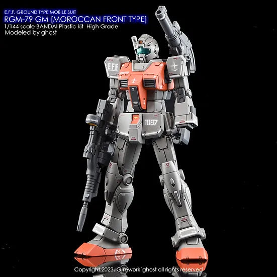 G-Rework Decal - HG Gundam Cucuruz Doan's Island RGM-79 GM Moroccan Front Type Use
