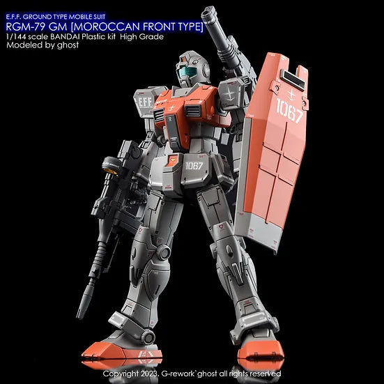 G-Rework Decal - HG Gundam Cucuruz Doan's Island RGM-79 GM Moroccan Front Type Use