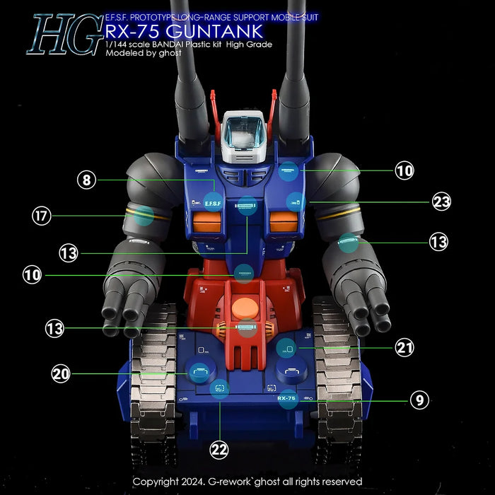 G-Rework Decal - HGUC RX-75 Guntank Use