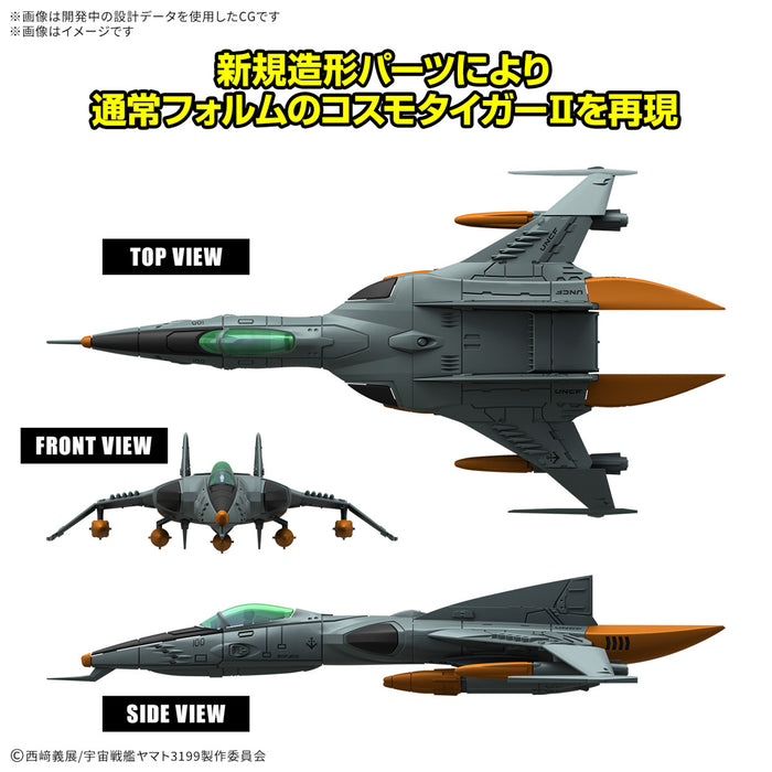 [Pre-order, ETA 2025 Q2] Mecha Collection DX Space Battleship Yamato 3199 Type 1 Space Fighter Attack Craft Cosmo Tiger II (Single Seater/Single Seater) (2 Machine Set))