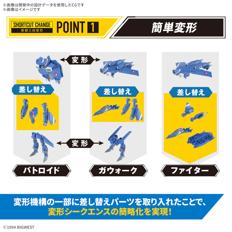 High Grade (HG) Macross 7 1/100 VF-22S STURMVOGEL II (Maximillian Jenius Use)